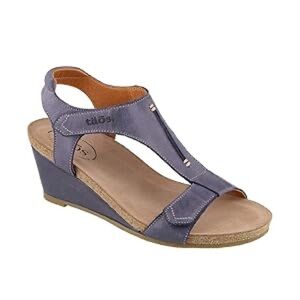 Taos Footwear Women's Wedge Sandal in Slate Blue